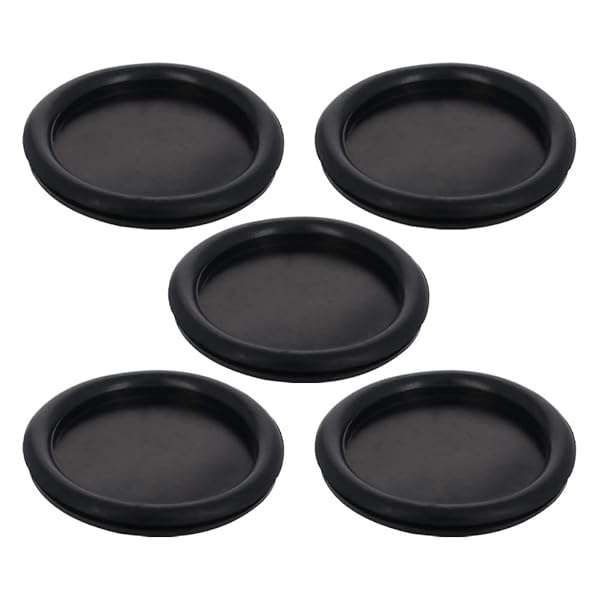 Fielect 5Pcs Rubber Wire Grommets - 90mm Oil Resistant Mounting for Wiring & Cables, Black