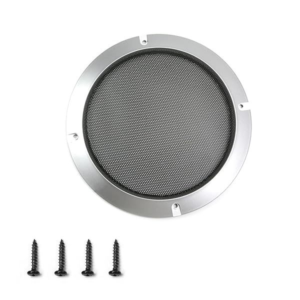 Fielect 6.5 Inch Silver Mesh Speaker Grill Cover SubWoofer Protector with Screws Audio Accessories