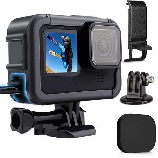 FitStill GoPro Protective Accessories Kit: Frame Case, Vlog Cage, Cold Shoe Adapter & More for Hero 9-13