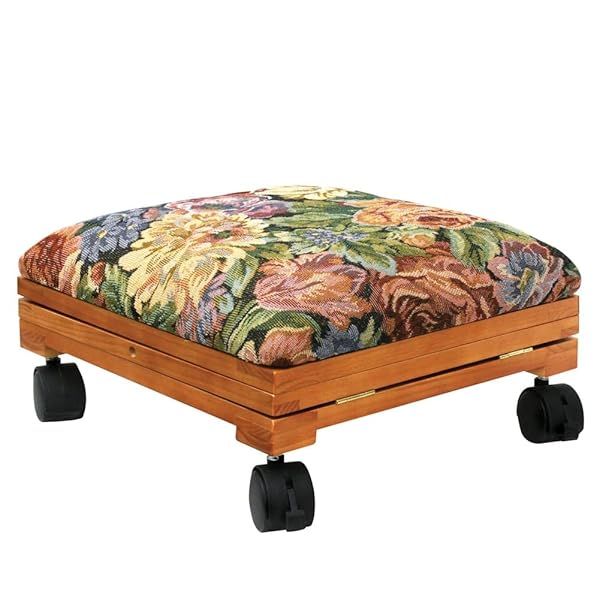 Adjustable Fold-A-Way Tapestry Footrest: Comfort & Style for Your Home