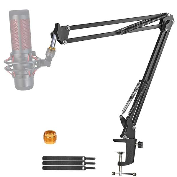 YUZUHOME Adjustable Boom Arm for HyperX QuadCast & SoloCast - Professional Mic Desk Mount Stand