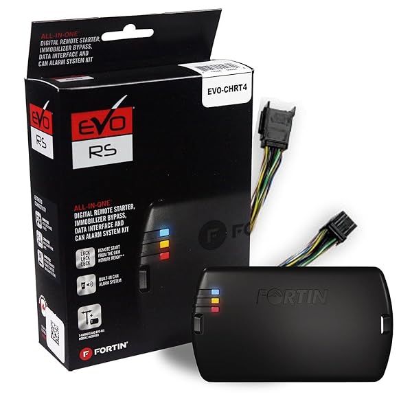 Fortin EVO-CHRT4 Remote Start System for Chrysler Dodge Jeep Fobik - Easy Installation & Smart Key Compatibility