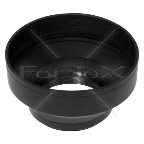 Fotodiox 49mm 3-Section Rubber Lens Hood & Sun Shade for Superior Photography