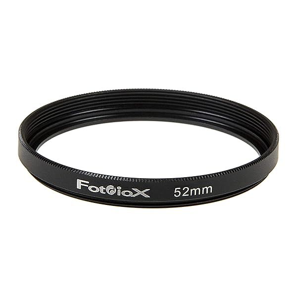 Fotodiox 52mm Metal Spacing Ring - Anodized Black for Enhanced Photography