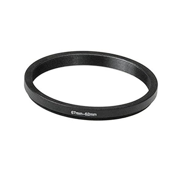 Fotodiox 67mm to 62mm Metal Step Down Ring - Anodized Black for Superior Durability