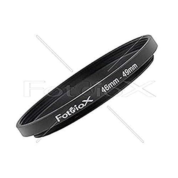 Fotodiox Metal Step Up Ring, Anodized Black Metal 46mm-49mm, 46-49 mm