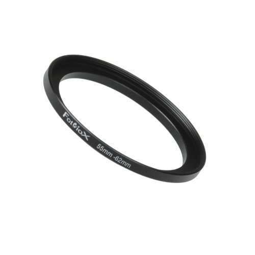 Fotodiox Metal Step Up Ring, Anodized Black Metal 55mm-62mm, 55-62 mm