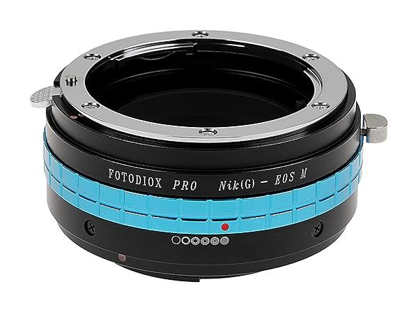 Fotodiox Pro Nikon G to Canon EF-M Lens Adapter with Aperture Dial for EOS M Mirrorless Cameras