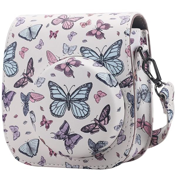 Frankmate Protective Case for Fujifilm Instax Mini 12 11 9 8 Camera with Accessory Pocket and Adjustable Strap