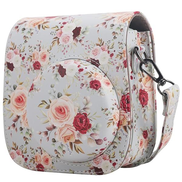 Frankmate Protective Case for Fujifilm Instax Mini 12 11 9 8 Camera with Accessory Pocket and Adjustable Strap