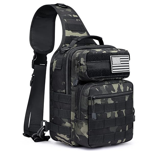 Buy G4Free Tactical Sling Bag - Military Rover Shoulder Pack for EDC & Outdoor Use (Black CP)