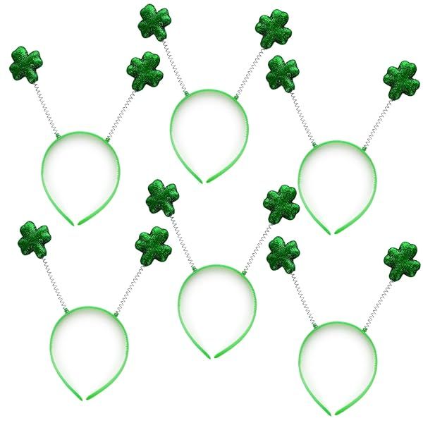GiftExpress 6-Pack St Patricks Day Shamrock Headband Hair Accessories Party Supplies