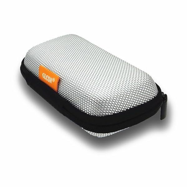 GLCON Small EVA Hard Shell Case for Earbuds & Chargers - Durable Zipper Organizer for Electronics & Accessories