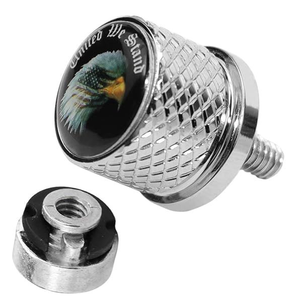 GUAIMI Fender Seat Bolt Screw Nut Kit for Harley 1996-2023 Sportster Dyna Touring Softail CVO Chrome 1/4-20 Thread
