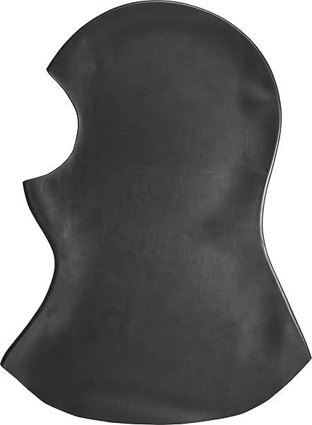 Gear Up Guide Large Black Latex Flanged Diving Hood for Divers Comfortable and Durable Headgear for Underwater Adventures