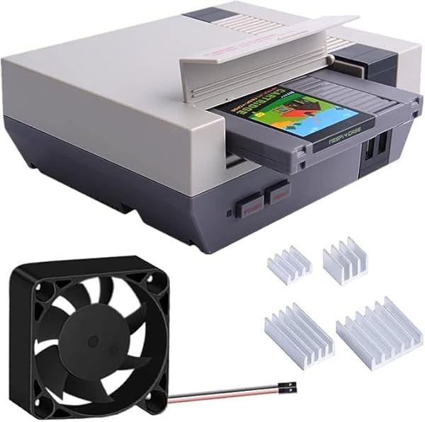 GeeekPi RETROFLAG NESPi 4 Case with Safe Shutdown Reset SSD Cooling Fan Heatsinks for Raspberry Pi 4 Model B