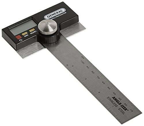 General Tools 1702 Digital Protractor: 6-Inch Stainless Steel Pivoting Arm for Precision Measurements