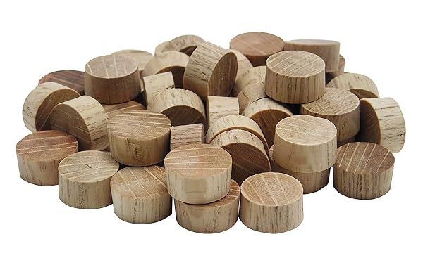 General Tools 313012 1/2-Inch Flat Head Plugs - FSC Oak, 45-Pack for DIY Projects