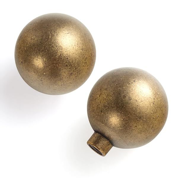 Goo-Ki 30MM Antique Brass Cabinet Knob Retro Pulls Zinc Alloy Delicate Knob for Dresser Drawer Wardrobe 6 Pack