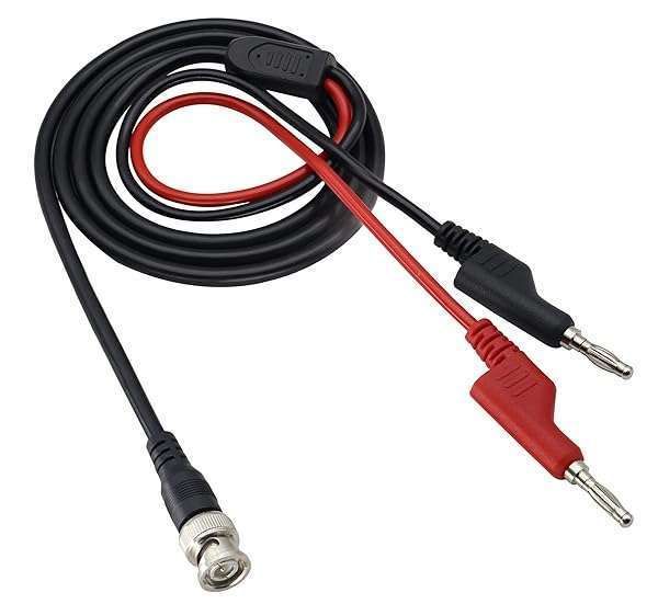 High-Quality HCFeng BNC to Dual Banana Plug Test Cable - 4.2Ft Coaxial Leads for Oscilloscope & Signal Generators