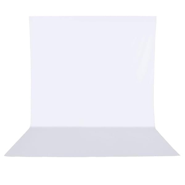HEMMOTOP 6x9 ft White Photo Backdrop - Seamless Background for Photography, Parties & Video Recording