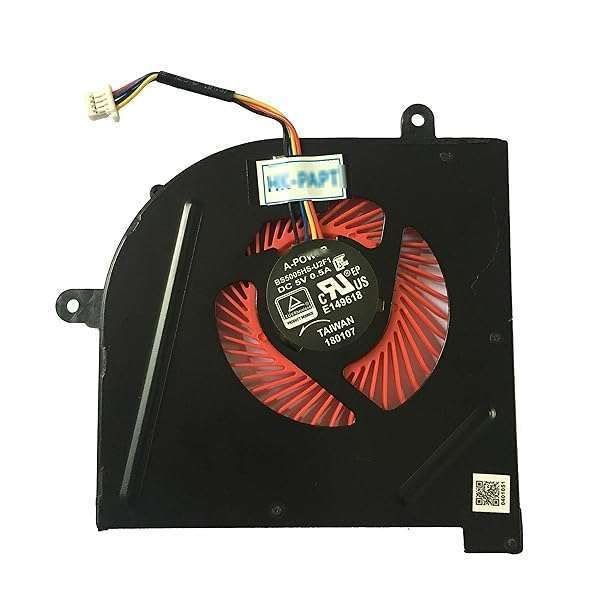 HK-Part CPU Cooling Fan for MSI GS63VR & GS73VR - 4-Pin DC 5V, Includes Thermal Paste, Compatible with Stealth Pro & More