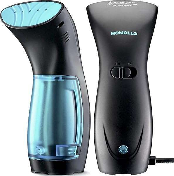Fast Heat HOMELLE Travel Steamer: Mini Handheld Fabric Iron, 25s Heat-Up, 120ml Tank, Anti-Leak Design, 950W Power