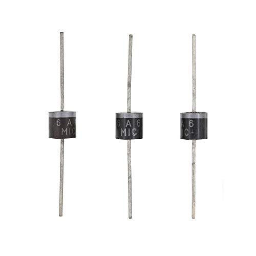 HUABAN 5PCS 6A6 Rectifier Diode 6A 600V R-6 Axial High Performance 6 Amp 600 Volt Components for Reliable Circuit Solutions