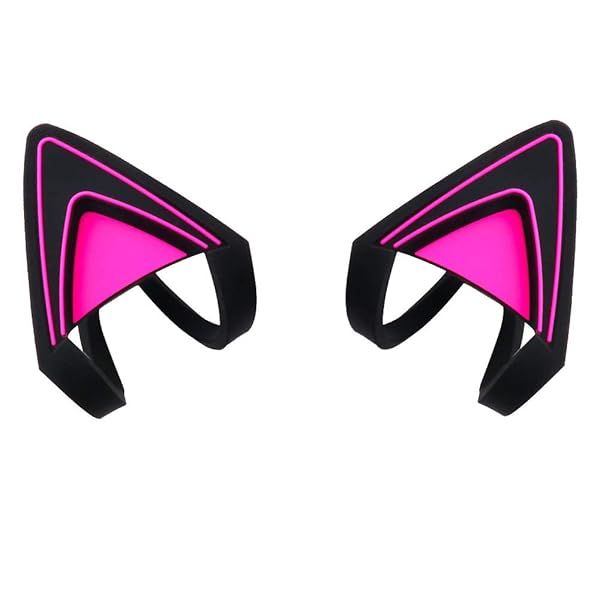 HUYUN Purple Silicone Cat Ears for Razer Kraken 2019 & TE Headsets - Cute Attachable Accessory