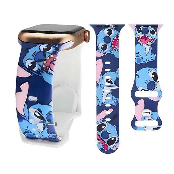 HYHMXB Cute Cartoon Apple Watch Bands - Soft Silicone Straps for 38mm, 40mm, 41mm iWatch Ultra & Series 1-10