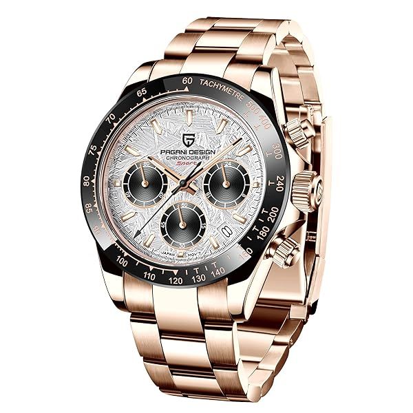 Luxury HaiQin Pagani Men's Stainless Steel Quartz Watch - Waterproof Dress Timepiece with Date Feature