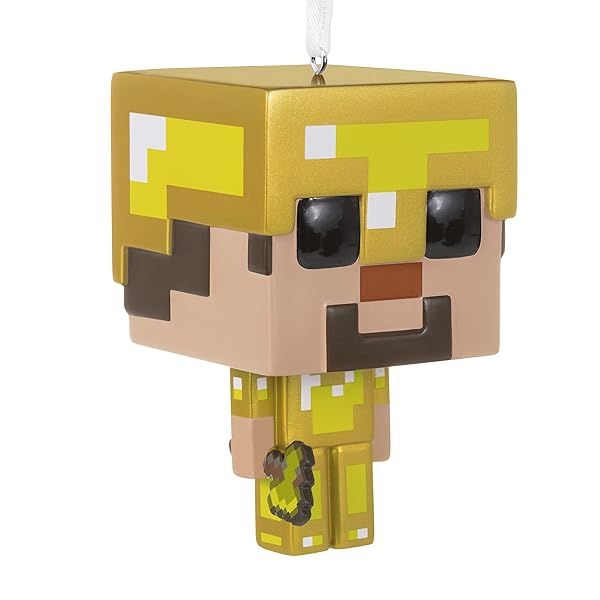 Hallmark Minecraft Steve Gold Armor Funko POP! Christmas Ornament - Perfect Holiday Gift!