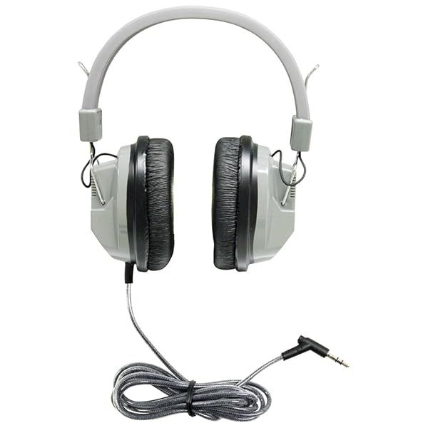 Buy HamiltonBuhl SchoolMate Deluxe Stereo Headphones - Gray with 3.5mm Plug for Ultimate Classroom Audio Experience