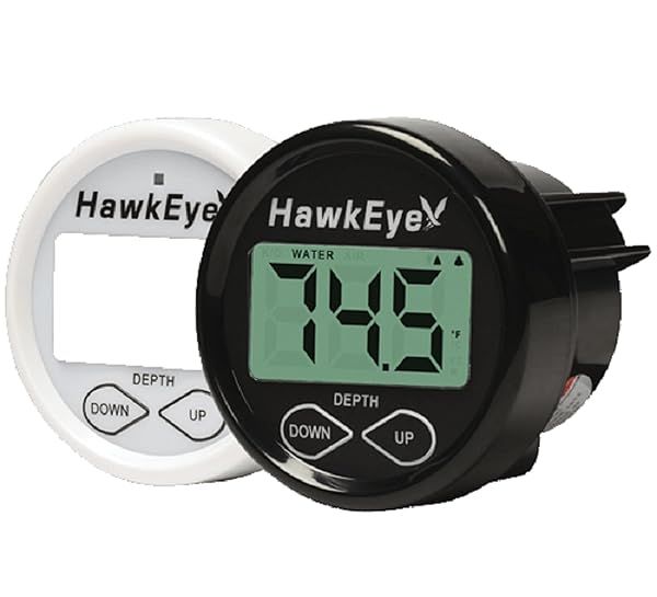 Buy HawkEye DT2BX-TH In-Dash Depth Sounder with Temp Thru Hull Transducer - Accurate Marine Navigation