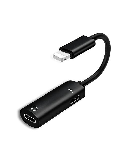 Apple MFI Certified Lightning Headphone Adapter: Dual Audio Jack & Charger Splitter for iPhone 11, 12, XS, XR, iPad Air