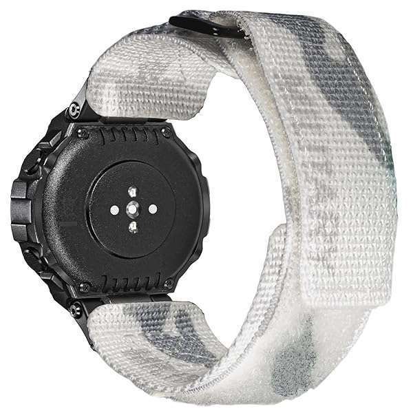 Durable Hemsut Watch Bands for Huami Amazfit T-Rex Series - Military Camouflage Nylon Sports Strap