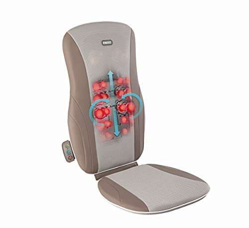 Relax with Homedics Shiatsu Massage Cushion: Heat & Deep Kneading for Back Relief at Home or Office