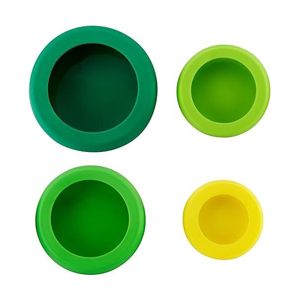 Hoan Silicone Food Huggers Set of 4 - Eco-Friendly Food Savers for Freshness