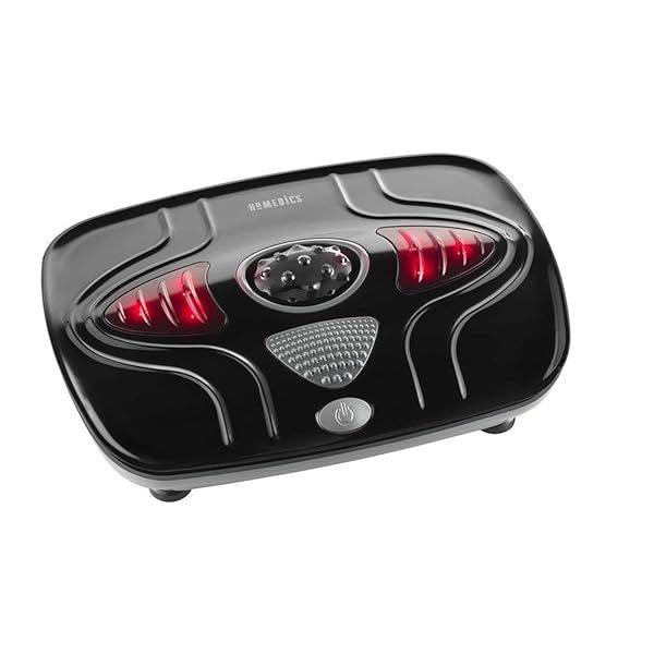 Relax with Homedics Heated Vibration Foot Massager - Portable Soothing Relief & Toe-Touch Control