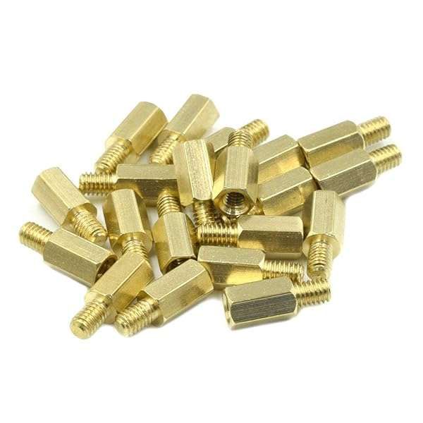 Buy Hxchen M4 x 10 Brass Hex Standoff Spacer Pillars - 20 Pcs Male to Female Thread
