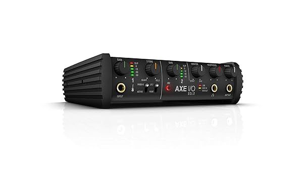 IK Multimedia AXE I/O SOLO: Premium 2-in 3-out USB Audio Interface with Guitar Tone Shaping & AmpliTube Software