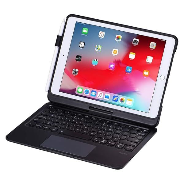 INI iPad Keyboard Case: Backlit, 360 Rotatable, Wireless for 10.2, Air 10.5, Pro 10.5 - Perfect for iPad 9th Gen & Air 3