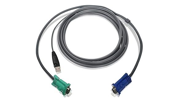 IOGEAR 10ft USB KVM Cable G2L5203U - Dark Gray for Seamless Device Switching