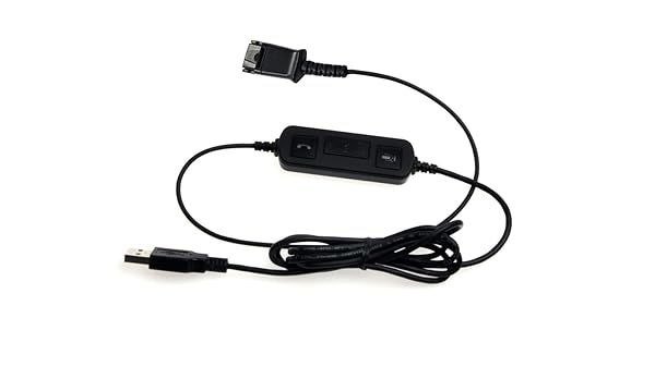 IPD IPH-510 USB Adapter Cable for PC Soft Phones - Compatible with Teams, Skype, Zoom, Avaya & Cisco Jabber
