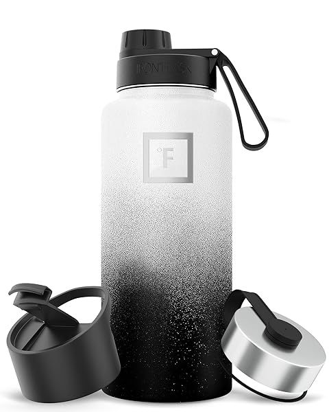 IRON FLASK Camping and Hiking Hydration Flask 32 oz Stainless Steel Double Walled Vacuum Insulated Water Bottle Leak Proof BPA Free