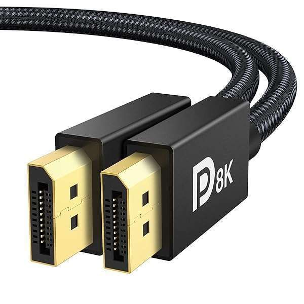 IVANKY 8K DisplayPort Cable 1.4 - VESA Certified 6.6ft for Gaming, 8K@60Hz, 4K@144Hz, HBR3, HDR, FreeSync & G-Sync Support