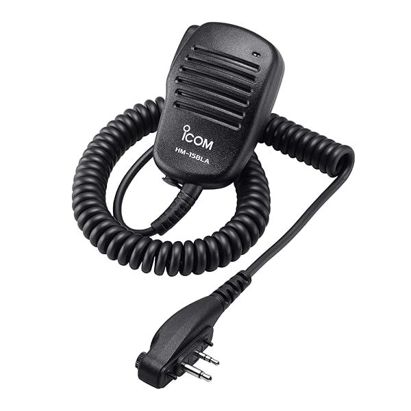 Icom HM-158LA Compact Speaker Mic with Alligator Clip - High-Quality Audio & Durability