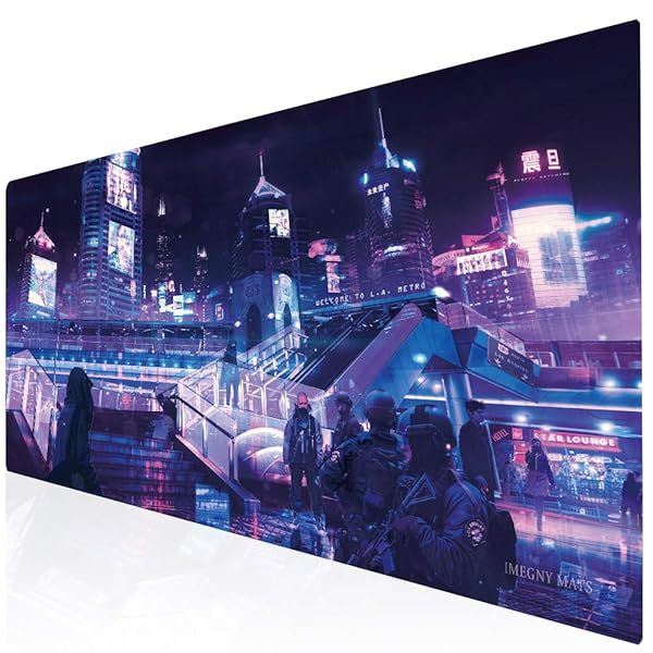 Buy Imegny XXL Gaming Mouse Pad - Non-Slip Rubber Mat for Mice & Keyboard | 90x40 cm with Stitched Edges