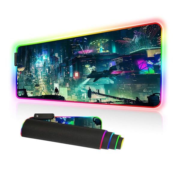 Large RGB Gaming Mouse Pad - Oversized LED Soft Mat with Non-Slip Base & Water-Resistant Design (80x30) for Ultimate Gaming Experience
