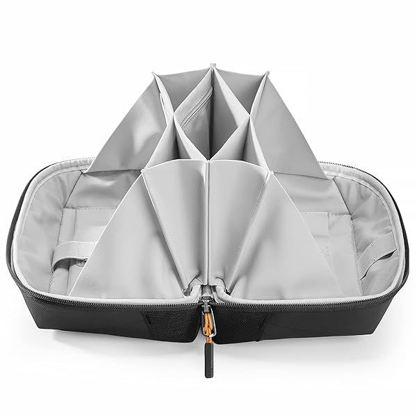 Inateck Electronics Organizer Travel Case Large Water-resistant Tech Pouch for Cables Chargers and Accessories Black